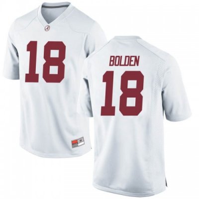 Men's Alabama Crimson Tide #18 Slade Bolden White Replica NCAA College Football Jersey 2403NBLJ2